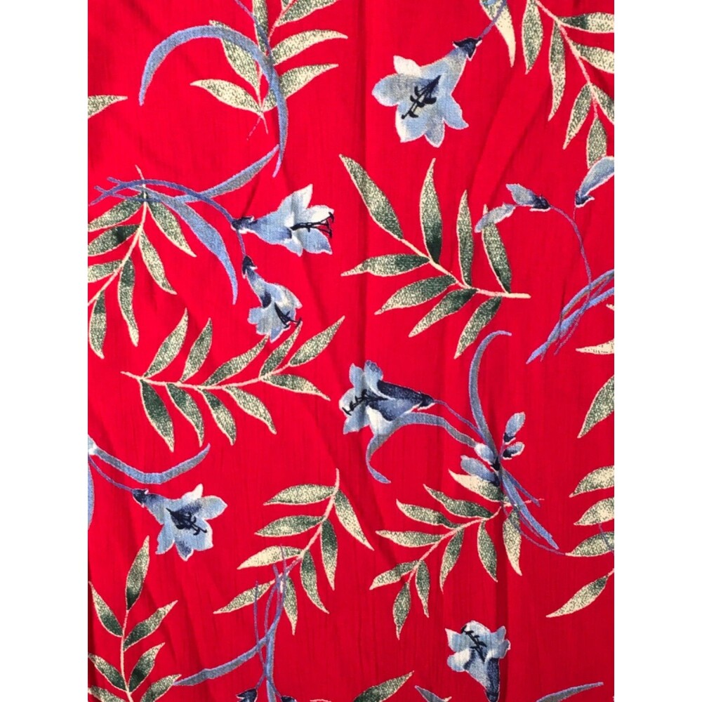 Vintage Rabbit Rabbit Rabbit Red Floral  Layered Lightweight Maxidress Size 10M - Picture 8 of 16